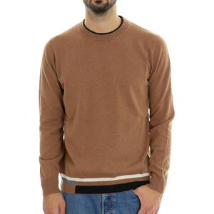 MAGLIA CONTRASTI CAMMELLO